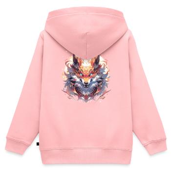 Renard Renard Renard Bébé Habitant de la forêt - Sweat Premium à capuche zippé enfant bio - rose - Dos - AI Model Kid Female (0cm)