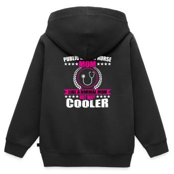 Krankenpflegens Gesundheitswesen Mama - Kinder Premium Organic Zip Hoodie - Schwarz - Hinten - AI Model Kid Male (0cm)