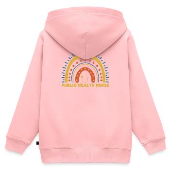 Krankenschwester im öffentlichen Gesundheitswesen - Kinder Premium Organic Zip Hoodie - Rosa - Hinten - AI Model Kid Female (0cm)
