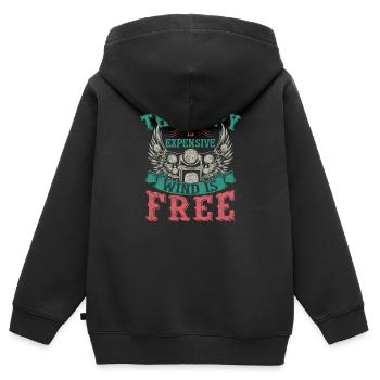 Motorradfahrer - Kinder Premium Organic Zip Hoodie - Schwarz - Hinten - AI Model Kid Male (0cm)