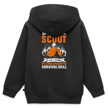 Ein Scout Zu Sein Ist Kein Hobby -Scout -Geschenk - Kinder Premium Organic Zip Hoodie - Schwarz - Hinten - AI Model Kid Male (0cm)