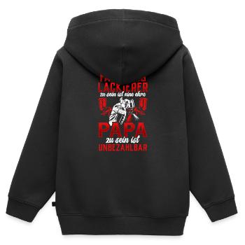 Fahrzeuglackierer ist eine Ehre Lackierer - Kinder Premium Organic Zip Hoodie - Schwarz - Hinten - AI Model Kid Male (0cm)