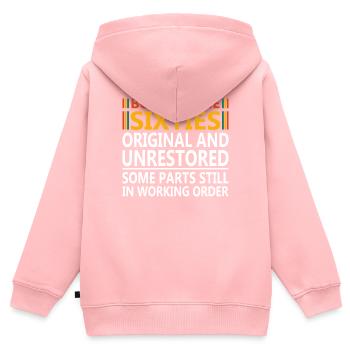 Built sixties original 50th birthday - Kids Premium Organic Zip-up Hoodie - rose - Back - AI Model Kid Female (0cm)