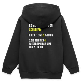 Es gibt verschiedene Arten von Schülern - Kinder Premium Organic Zip Hoodie - Schwarz - Hinten - AI Model Kid Male (0cm)
