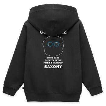 CHEMNITZ THE CITY IN THE FREE STATE OF SAXONY - Kids Premium Organic Zip-up Hoodie - black - Back - AI Model Kid Male (0cm)