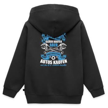 Autoschrauber Werkstatt Mechaniker - Kinder Premium Organic Zip Hoodie - Schwarz - Hinten - AI Model Kid Male (0cm)