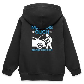 Automechaniker - Kinder Premium Organic Zip Hoodie - Schwarz - Hinten - AI Model Kid Male (0cm)