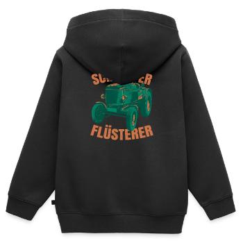 Schlepper Flüsterer - Kinder Premium Organic Zip Hoodie - Schwarz - Hinten - AI Model Kid Male (0cm)