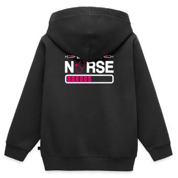 Lustige Infusionskrankenschwester Geschenk - Kinder Premium Organic Zip Hoodie - Schwarz - Hinten - AI Model Kid Male (0cm)