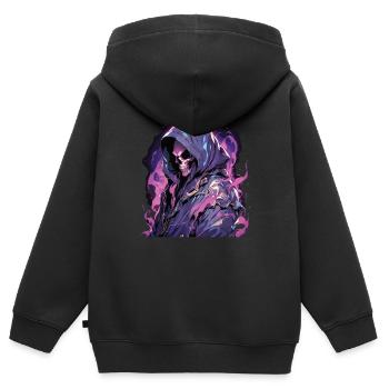 Skull Skull Skulls Skull Skeleton - Kids Premium Organic Zip-up Hoodie - black - Back - AI Model Kid Male (0cm)