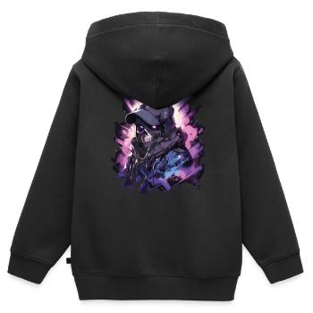 Skull Skull Skulls Skull Skeleton - Kids Premium Organic Zip-up Hoodie - black - Back - AI Model Kid Male (0cm)