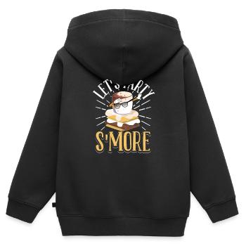 Let’s Party Smore Campfire Dabbing Marshmallow Cam - Sweat Premium à capuche zippé enfant bio - noir - Dos - AI Model Kid Male (0cm)