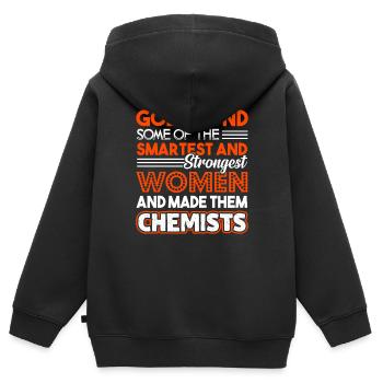 Chemist Strongest Women Become Chemists - Kids Premium Organic Zip-up Hoodie - black - Back - AI Model Kid Male (0cm)