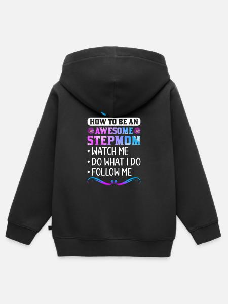 Stiefmutter - Kinder Premium Organic Zip Hoodie - Schwarz