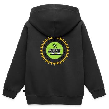 Proud To Be A Solar Panel Installer - Kids Premium Organic Zip-up Hoodie - black - Back - AI Model Kid Male (0cm)