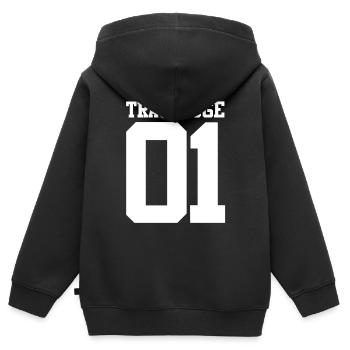 Hochzeit Junggesellenabschied Trauzeuge - Kinder Premium Organic Zip Hoodie - Schwarz - Hinten - AI Model Kid Male (0cm)