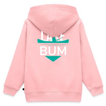 Lake Bum Lake Life Liebhaber - Kinder Premium Organic Zip Hoodie - Rosa - Hinten - AI Model Kid Female (0cm)