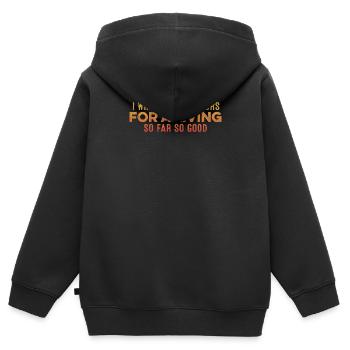 Je lutte contre les alligators pour une vie fraîche et relaxante - Sweat Premium à capuche zippé enfant bio - noir - Dos - AI Model Kid Male (0cm)