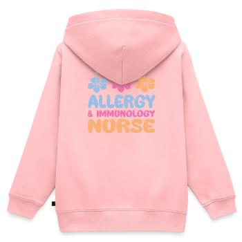 Allergie- und Immunologie Krankenschwester - Kinder Premium Organic Zip Hoodie - Rosa - Hinten - AI Model Kid Female (0cm)