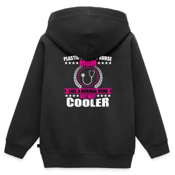 Plastische Chirurgie Krankenschwester Mama - Kinder Premium Organic Zip Hoodie - Schwarz - Hinten - AI Model Kid Male (0cm)