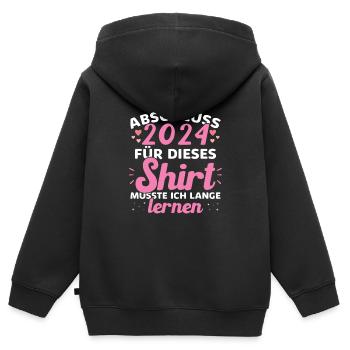 Abschluss 2024 Abschluss der Realschule - Kinder Premium Organic Zip Hoodie - Schwarz - Hinten - AI Model Kid Male (0cm)