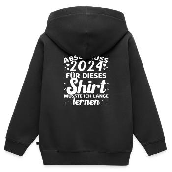 Abschluss 2024 Abschluss der Realschule - Kinder Premium Organic Zip Hoodie - Schwarz - Hinten - AI Model Kid Male (0cm)