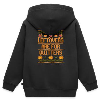 Leftovers are ugly thanks for slackers - Kids Premium Organic Zip-up Hoodie - black - Back - AI Model Kid Male (0cm)