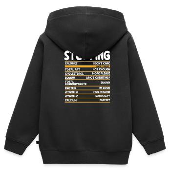 Lustige Thanksgiving-Füllung Lebensmittel - Kinder Premium Organic Zip Hoodie - Schwarz - Hinten - AI Model Kid Male (0cm)