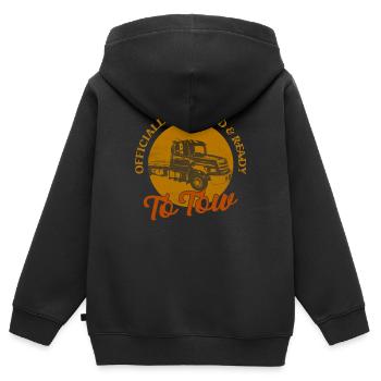 Officially Licensed & Ready To Tow Trucking Tow Tr - Kinder Premium Organic Zip Hoodie - Schwarz - Hinten - AI Model Kid Male (0cm)