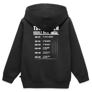 Tow Driver Hourly Rate Tow Truck Driver Trucking - Kinder Premium Organic Zip Hoodie - Schwarz - Hinten - AI Model Kid Male (0cm)