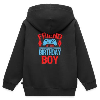 Best Friend Of the Birthday Boy Gaming Companion - Kinder Premium Organic Zip Hoodie - Schwarz - Hinten - AI Model Kid Male (0cm)