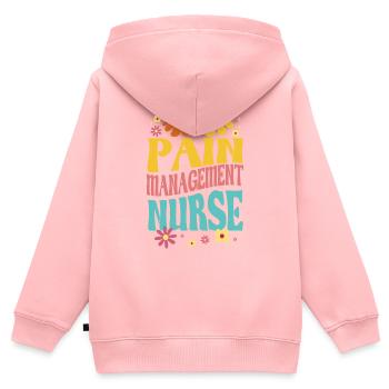 Schmerzdienst Krankenschwester - Kinder Premium Organic Zip Hoodie - Rosa - Hinten - AI Model Kid Female (0cm)