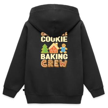 Weihnachtsplätzchenbacken Crew Traditioneller - Kinder Premium Organic Zip Hoodie - Schwarz - Hinten - AI Model Kid Male (0cm)