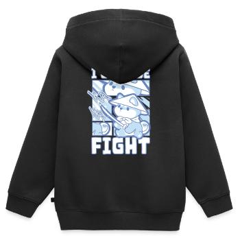 Je choisis le combat - Sweat Premium à capuche zippé enfant bio - noir - Dos - AI Model Kid Male (0cm)