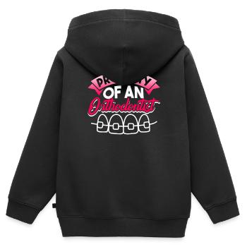 Orthodontist Property Of An Orthodontist - Kids Premium Organic Zip-up Hoodie - black - Back - AI Model Kid Male (0cm)