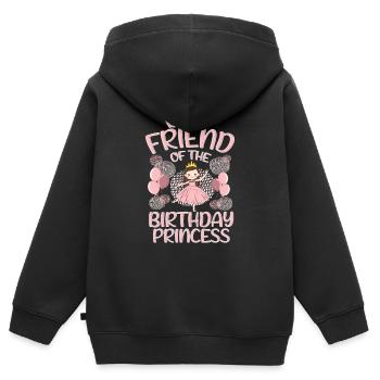 Best Friend Of the Birthday Boy Princess Gift Deco - Kinder Premium Organic Zip Hoodie - Schwarz - Hinten - AI Model Kid Male (0cm)