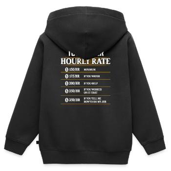 Tow Driver Hourly Rate Trucking Tow Truck Driver - Kinder Premium Organic Zip Hoodie - Schwarz - Hinten - AI Model Kid Male (0cm)
