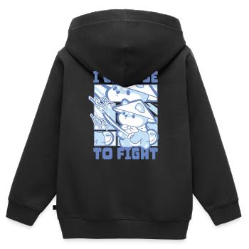 Je choisis le combat - Sweat Premium à capuche zippé enfant bio - noir - Dos - AI Model Kid Male (0cm)