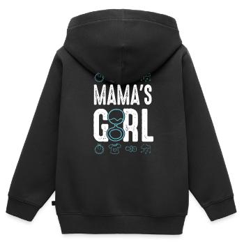 La fille de maman - Sweat Premium à capuche zippé enfant bio - noir - Dos - AI Model Kid Male (0cm)