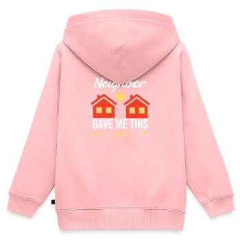 Cute Neighbor Apparel - Kids Premium Organic Zip-up Hoodie - rose - Back - AI Model Kid Female (0cm)