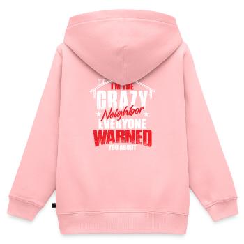 Funny Neighbor Gift - Kids Premium Organic Zip-up Hoodie - rose - Back - AI Model Kid Female (0cm)