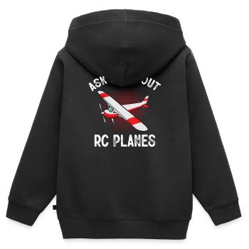 Remote Controlled Airplane Model Airplane - Kids Premium Organic Zip-up Hoodie - black - Back - AI Model Kid Male (0cm)