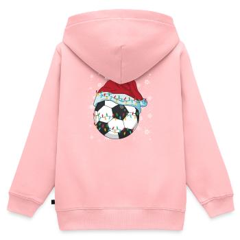 Santa Claus Football Christmas Lights Lust - Kids Premium Organic Zip-up Hoodie - rose - Back - AI Model Kid Female (0cm)