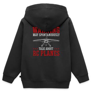 Remote Controlled Airplane Model Airplane - Kids Premium Organic Zip-up Hoodie - black - Back - AI Model Kid Male (0cm)