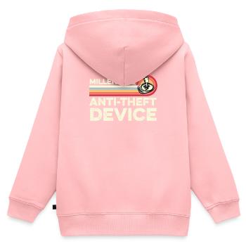 Millennial Anti-Diebstahl-Gerät Stick Shift Auto - Kinder Premium Organic Zip Hoodie - Rosa - Hinten - AI Model Kid Female (0cm)