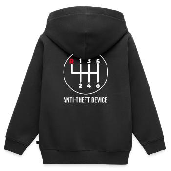 Anti Theft Device Manual Shift Speed Stick Shift - Kids Premium Organic Zip-up Hoodie - black - Back - AI Model Kid Male (0cm)
