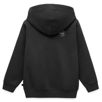Boîte de vitesses manuelle Shifter Funny Transmission manuelle - Sweat Premium à capuche zippé enfant bio - noir - Dos - AI Model Kid Male (0cm)