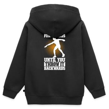 Lanceur de disque Lancer de disque - Sweat Premium à capuche zippé enfant bio - noir - Dos - AI Model Kid Male (0cm)