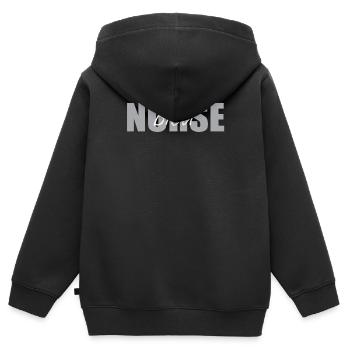 Burn nurse - Kids Premium Organic Zip-up Hoodie - black - Back - AI Model Kid Male (0cm)