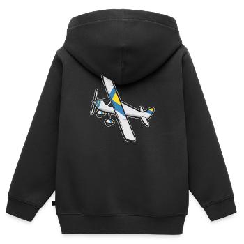 Remote Controlled Airplane Model Airplane - Kids Premium Organic Zip-up Hoodie - black - Back - AI Model Kid Male (0cm)